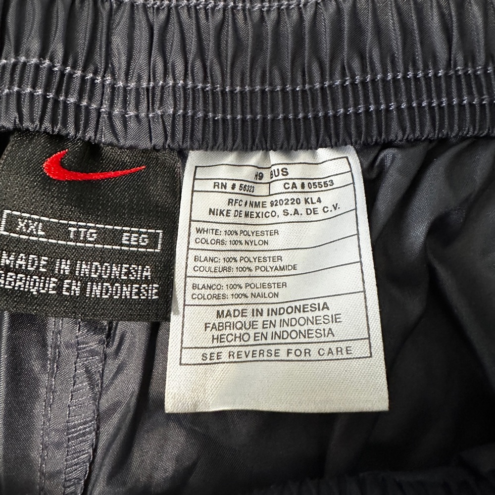 Nike VTG Track Pants Men’s 2XL Blue Gray White Nylon Windbreaker DEADSTOCK NWT - Picture 4 of 8